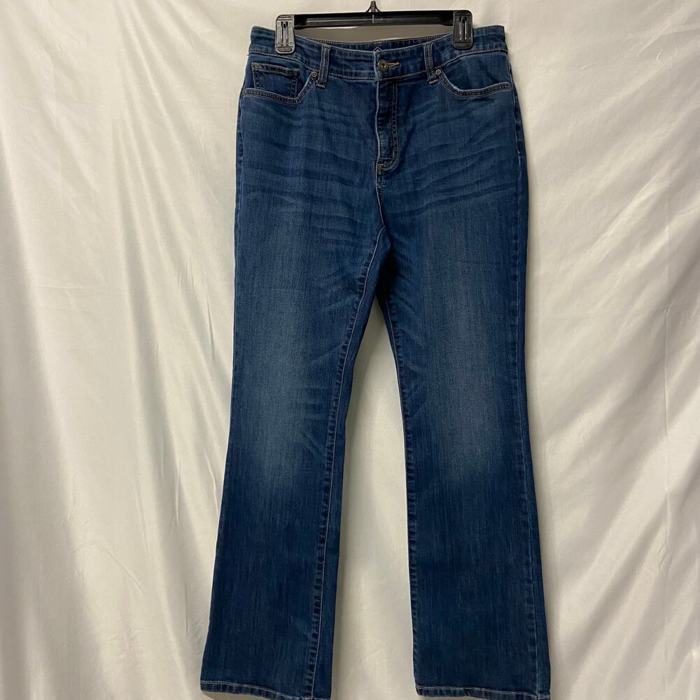 St John's Bay Jeans Boot Cut Size 12 Dark Wash